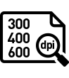 300dpi・400dpi・600dpiのイラスト